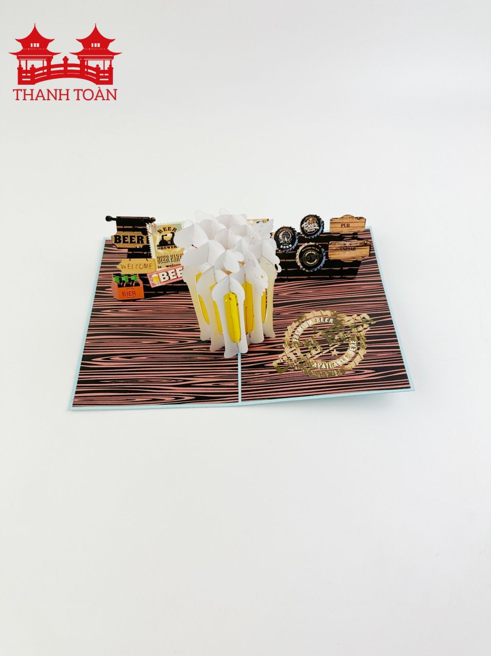 Thiệp 3d D95 Ly bia Đức 2024 (GIÁ ĐẠI)